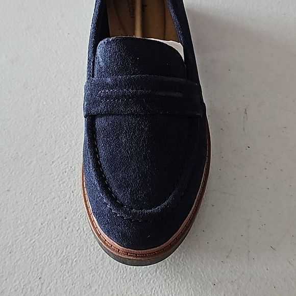 NIB Navy Suede Westlynn Bay Slip Ons by Clark, Size 8.5 Wide - Picture 5 of 7